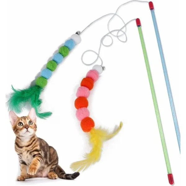 Interactive Funny Cat Playing Stick Beads toy for cats.