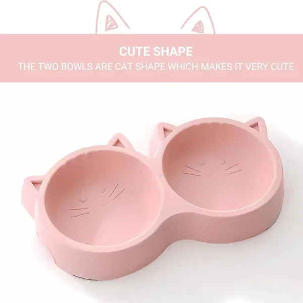 Durable food and water bowls for cats.