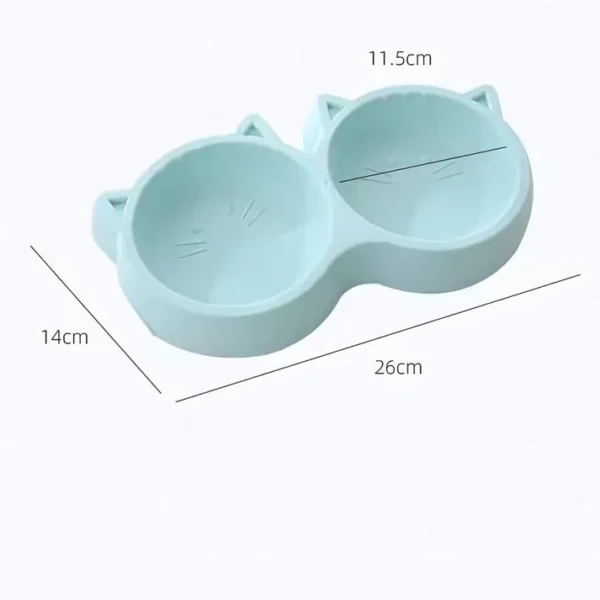 Durable food and water bowls for cats.