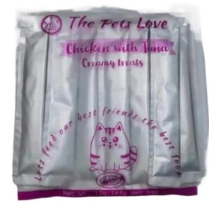 Creamy Lickable Treat For Cats & Dogs- The Pets Love-Chicken & Tuna Flavor