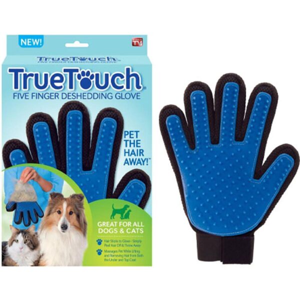 True Touch Five Finger Pet Deshedding Glove