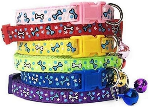 Dog Collar Bone Print With Bell