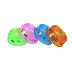 Pet Bowls Plastic round Transparent for Dog Cats