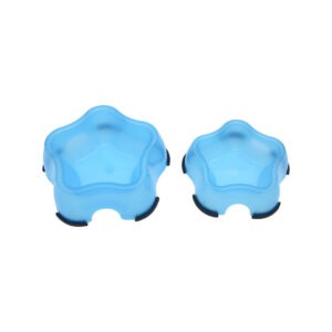 Pentagonal Anti-slip Plastic Transparent Single Pet Bowl