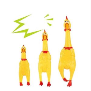 PETS PLAYING SQUEEKY HEN TOY