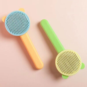 Long/Short Hair Cat Brush with Release Button Removes Tangled Hair